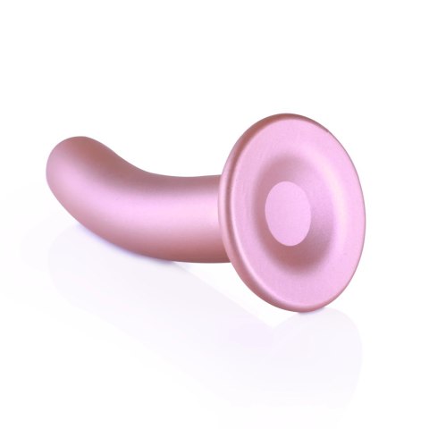 Ouch! Smooth Silicone - model z przyssawką, metaliczny, 14,5 cm