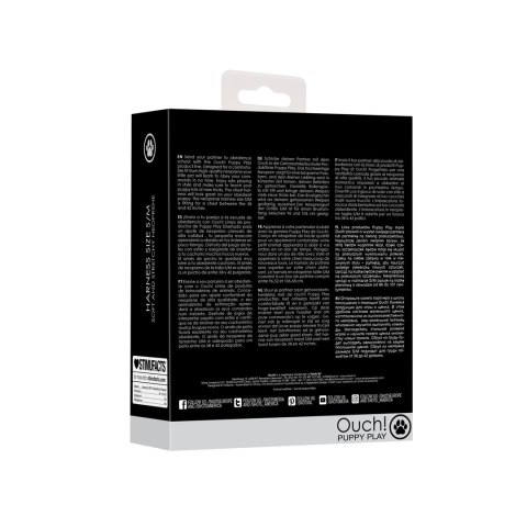 Ouch! Uprząż neoprenowa na klatkę piersiową S/M czarna