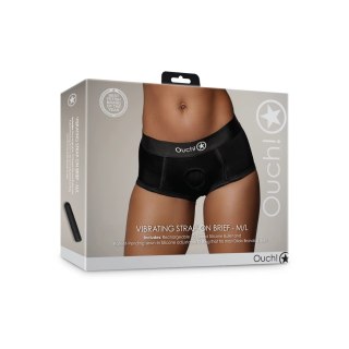 Ouch! Vibrating Strap-on Brief M/L - majtki z paskiem i wibracją