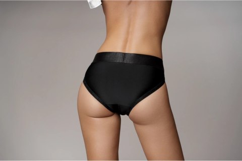 Ouch! Vibrating Strap-on Hipster XS/S - Koronkowy Pas z Wibracją