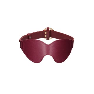 OUCH! Halo Maska na Oczy Luksusowa Skorzana Czarna Złote Akcenty