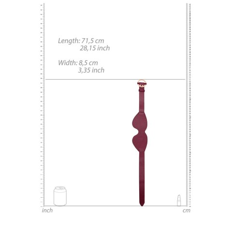 OUCH! Halo Maska na Oczy Luksusowa Skorzana Czarna Złote Akcenty