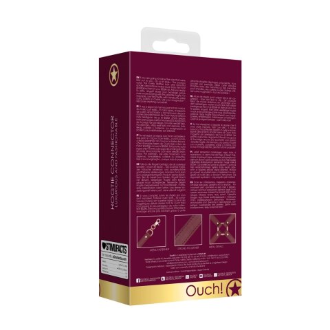 OUCH! Halo Uprząż Skorzana z Złotymi Elementami - Regulowana