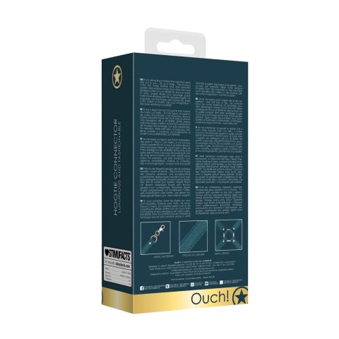 OUCH! Uprząż Halo z obrożą i smyczą, skorzany wygląd, złote zdobienia