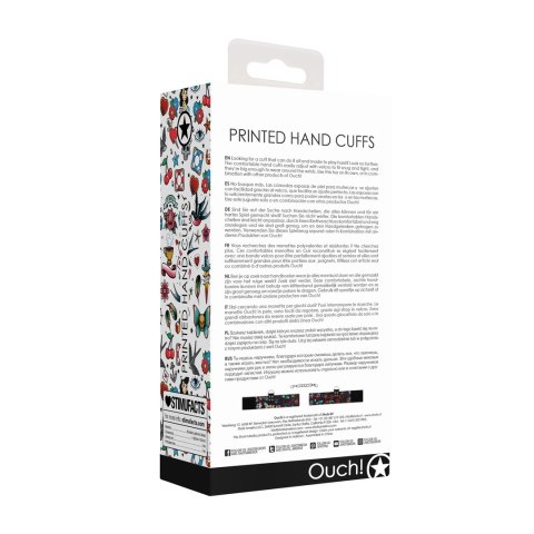 Ouch! Ankle Cuffs z Regulacją i Nadrukiem - Uniwersalny Rozmiar