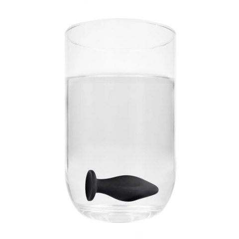 Ouch! Edgy silikonowy korek intymny z przyssawką, czarny