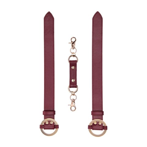 Ouch! Halo - Skorzane mankiety na nadgarstki i kostki ze złotymi zdobieniami