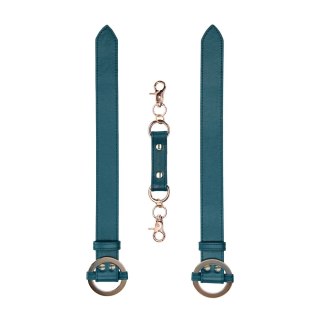 Ouch! Halo mankiety na nadgarstki i kostki skorzane ze złotymi zdobieniami