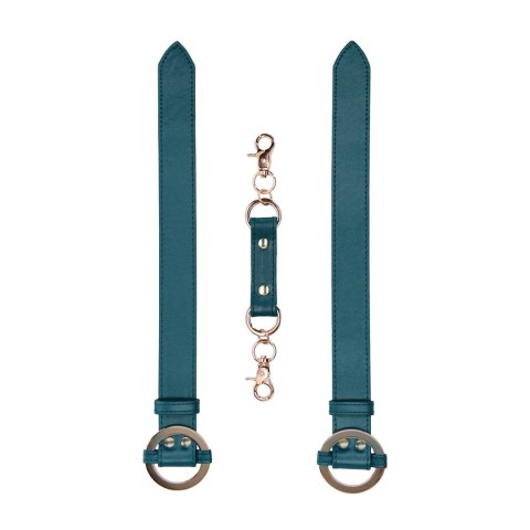 Ouch! Halo mankiety na nadgarstki i kostki skorzane ze złotymi zdobieniami