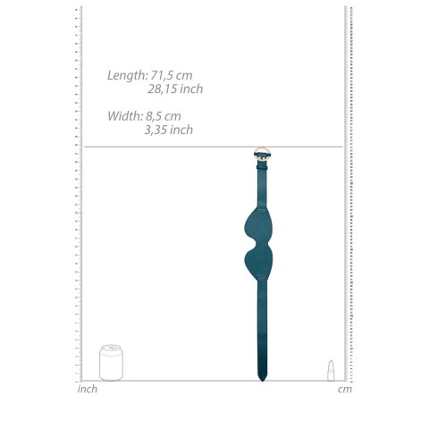 Ouch! Halo maska na oczy premium skorzana ze złotym zdobieniem
