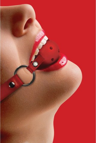 Ouch! Knebel z kulką - regulowany pasek, czarny, uniwersalny