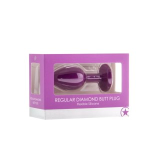 Ouch! Korek silikonowy z ozdobnym kryształem - uniwersalny rozmiar