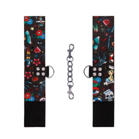 Ouch! Regulowane mankiety na kostkę z nadrukiem - uniwersalny rozmiar