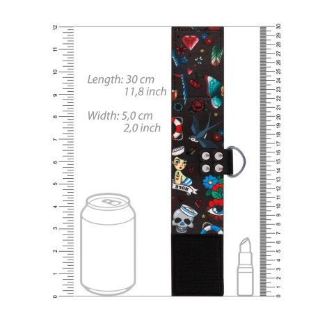 Ouch! Regulowane mankiety na kostkę z nadrukiem - uniwersalny rozmiar