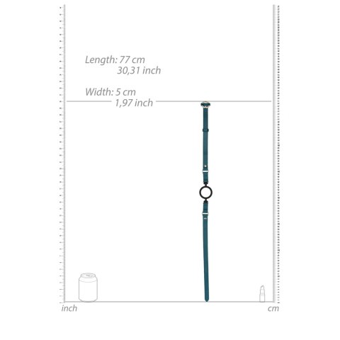 Ouch! Silikonowy knebel z otwartym kołkiem - złote detale, regulowany