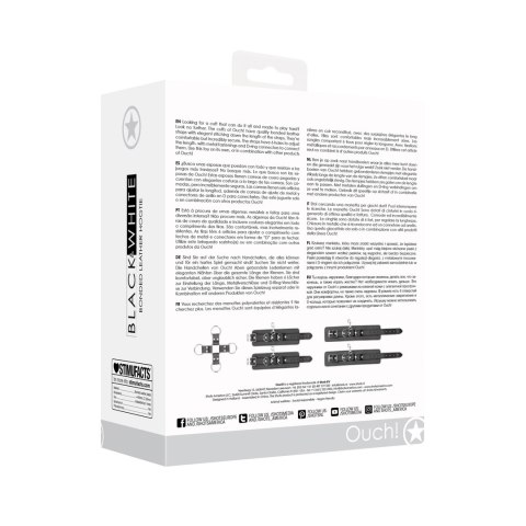 Ouch! Skorzane mankiety na ręce i kostki z łańcuchem, regulowane