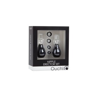 Ouch! Zestaw przyssawek do stymulacji sutkow z gumowymi pierścieniami