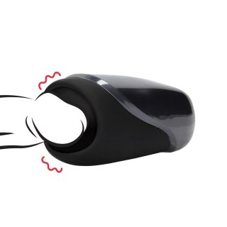 Loveline Licorice Black - Wibrująca maszyna intymna, silikonowa, czarna