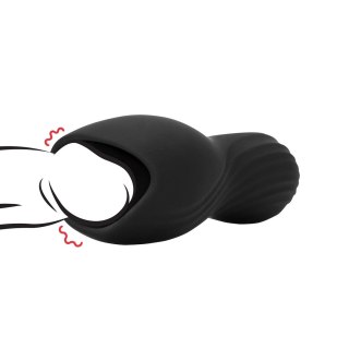 Loveline Sleeve Licorice Black - wibrująca maszyna intymna, czarna