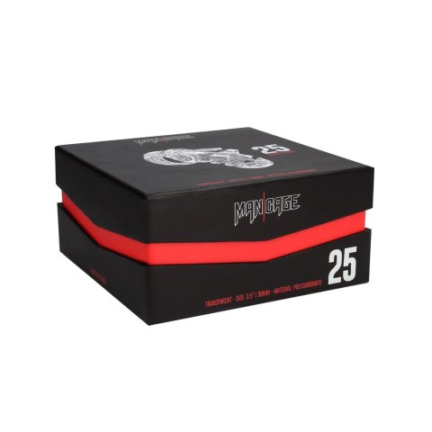 Man|Cage Chastity Cage 9,5 cm transparentna - system kontroli komfortu