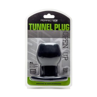 Perfect Fit Tunnel Plug XL Przezroczysty - Anatomiczny korek z otworem