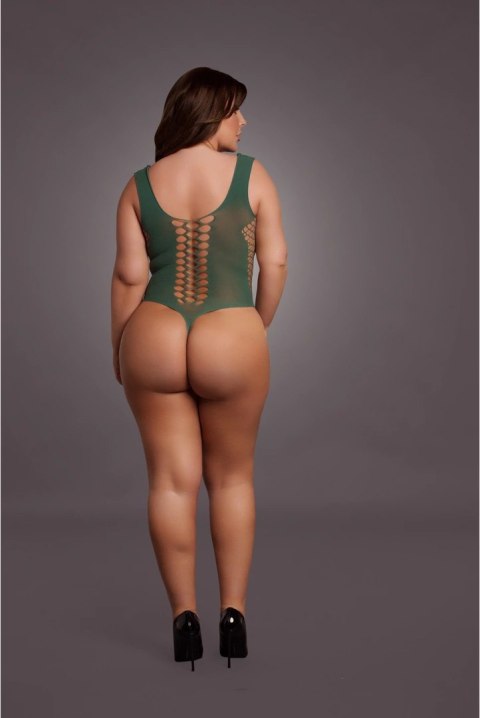 Le Desir Body Queen Size z głębokim dekoltem V XL-4XL czarny