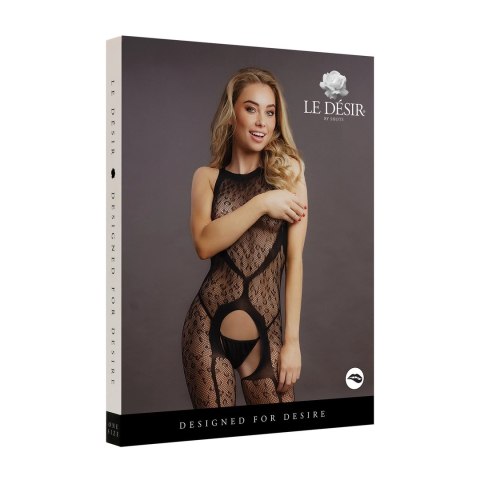 Le Desir Bodystocking Leopard bez strefy intymnej S-XL, wzor panterka