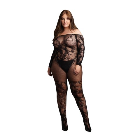 Le Desir Bodystocking Plus Size z siateczką i koronką XL-4XL