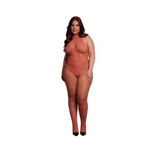 Le Desir Bodystocking Queen Size siateczka i koronka XL-4XL