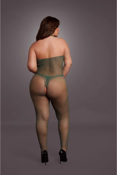 Le Desir Bodystocking Queen Size z koronką i kabaretką XL-4XL