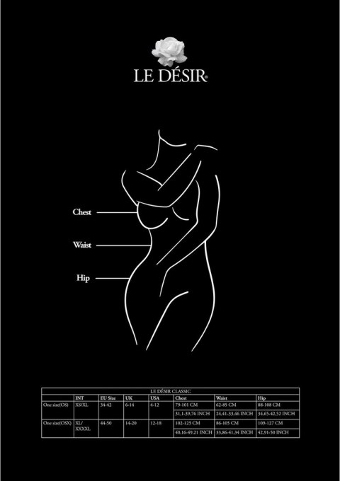 Le Desir Plus Size Bodystocking Koronkowo-Siateczkowy XXL-5XL