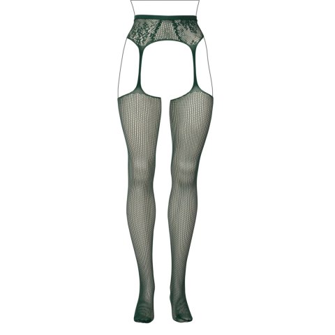 Le Desir Pończochy Queen Size XL-4XL z koronką i siateczką czarne