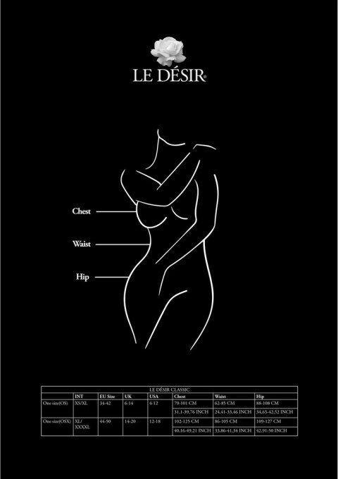 Le Desir Striped Plus Size - rajstopy siateczkowe w paski, duży rozmiar