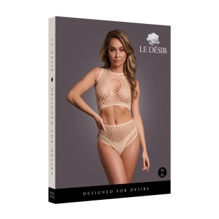 Le Desir komplet dwuczęściowy top & figi wysoki stan S-L czarny