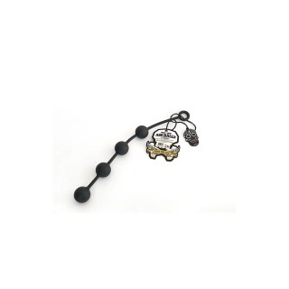 Boneyard Ass Ballz M - silikonowy łańcuch kulkowy z uchwytem, 16 cm