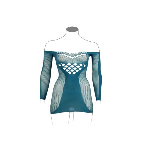 Le Desir Queen Size mini sukienka z długim rękawem i siateczką XL-4XL