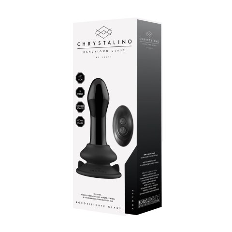 Shots Chrystalino Vibrating Glass - szklany model z przyssawką, 10 trybow