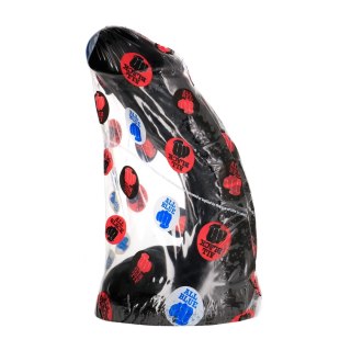 All Black Model 23 cm - Czarny anatomiczny gadżet z rowkowaną powierzchnią