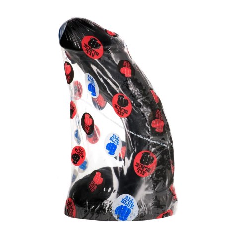 All Black Model 23 cm - Czarny anatomiczny gadżet z rowkowaną powierzchnią