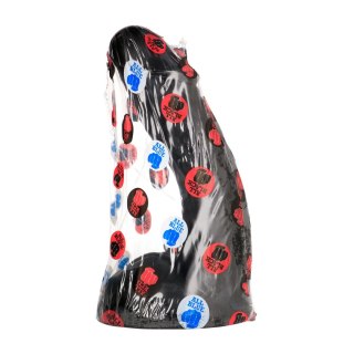 All Black Model 27 cm - Intensywnie Żłobiona Forma Anatomiczna, Czarna