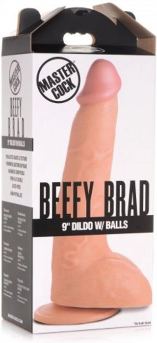 XR Brands Beefy Model 23 cm z Przyssawką - PVC, Jasny