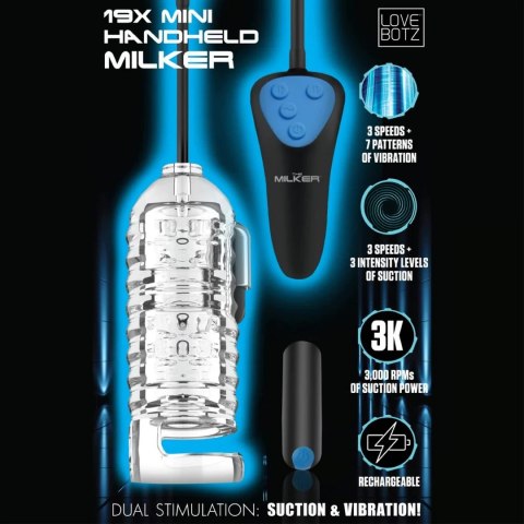 XR Brands Mini ręczna pompa intymna z wibracją i regulacją ssania