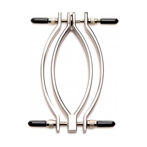 XR Brands Regulowany zacisk intymny z paskiem i łańcuchem metalowym