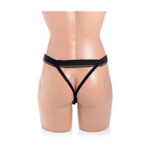 XR Brands Silicone Hollow System z paskiem regulowanym, jasny