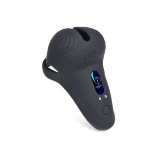 XR Brands silikonowy pierścień z pilotem, 10 trybow, czarny