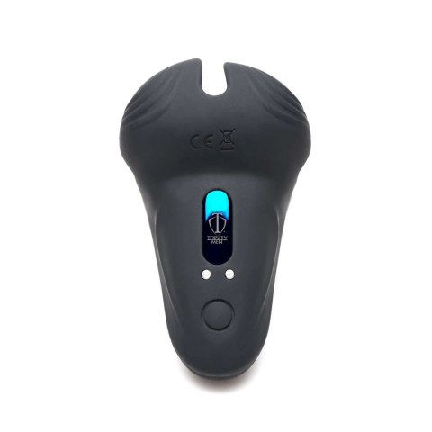 XR Brands silikonowy pierścień z pilotem, 10 trybow, czarny