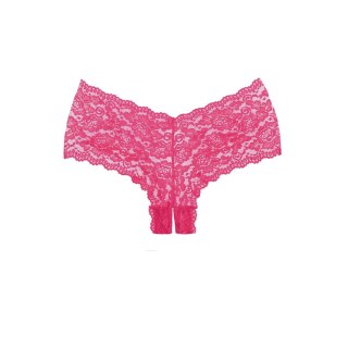 Coquette Candy Apple Allure szorty koronkowe z otwartym krojem czerwone