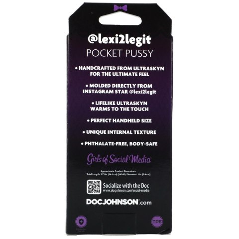 Doc Johnson GOSM Lexi - anatomiczna maszyna intymna ULTRASKYN, kompaktowa