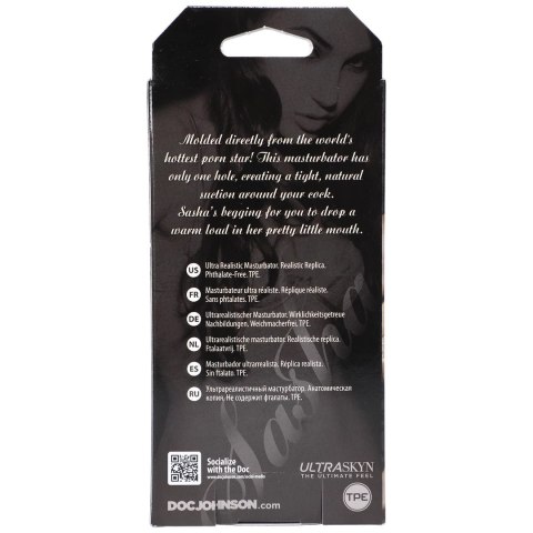 Doc Johnson Sasha Grey model ust z materiału ULTRASKYN, kompaktowy