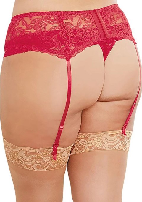 Dreamgirl Pas do pończoch czarny elegancki klasyczny rozmiar uniwersalny